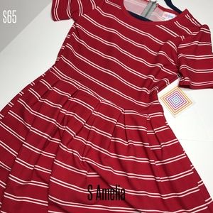 vintage STRIPES! LuLaRoe Amelia Dress Pockets